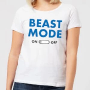 Image of Beast Mode On Womens T-Shirt - White - 3XL