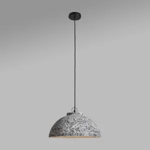 image of Burrel Grey and White Speckled Pendant Ceiling Light