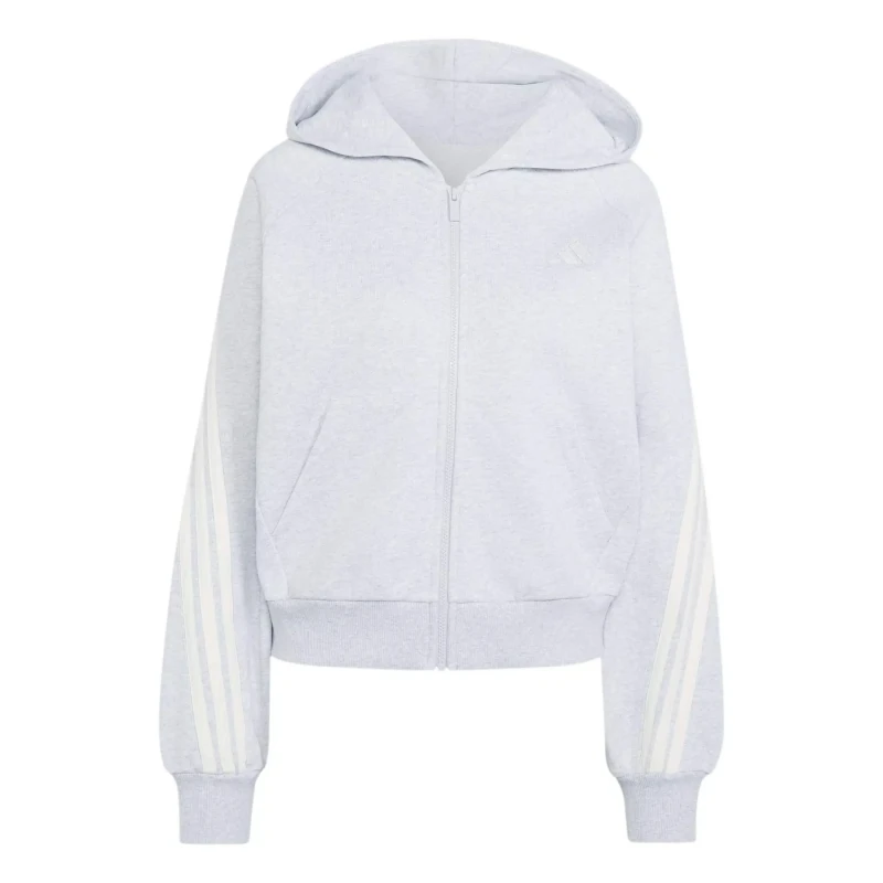 Image of Adidas SPORTSWEAR Future Icons Zip-Up Hoodie light grey Cotton S