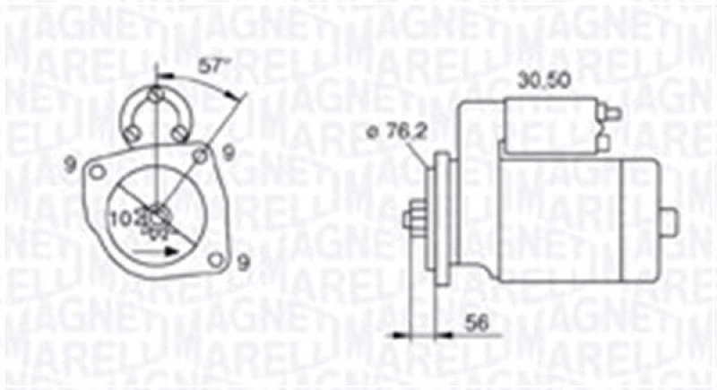 Image of MAGNETI MARELLI Starter motor MAGNETI MARELLI 063720801010