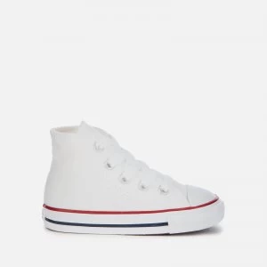 Image of Converse Toddlers Chuck Taylor All Star Hi - Top Tainers - Optical White - UK 4 Toddler