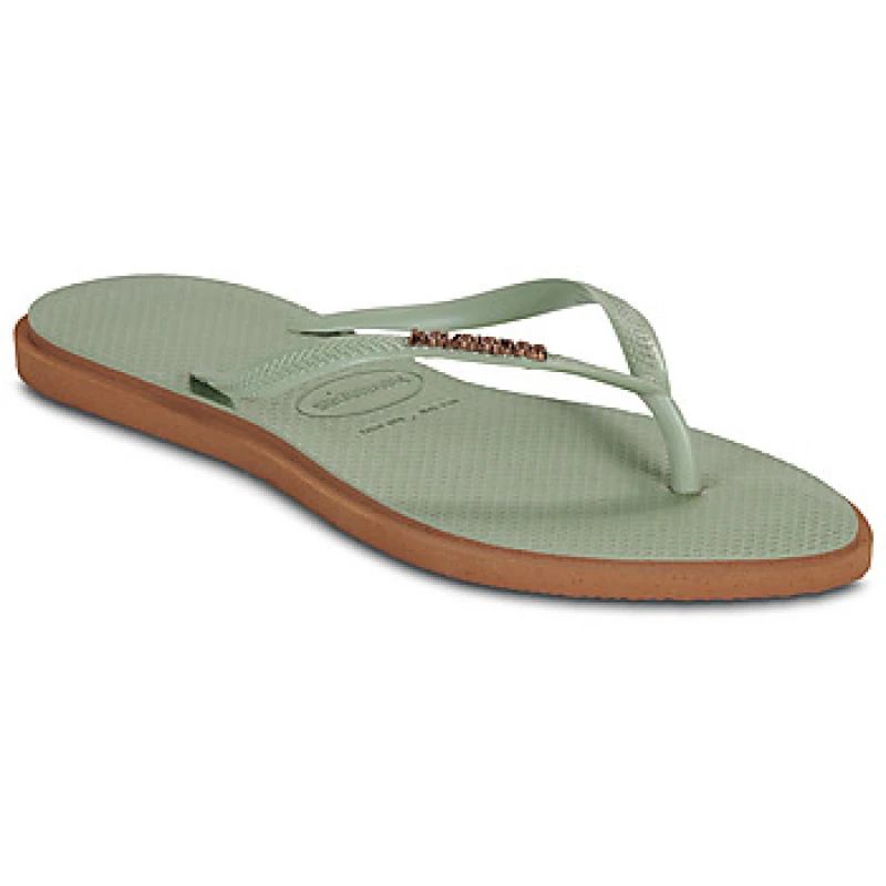 Image of Havaianas SLIM POINT womens Flip flops / Sandals (Shoes) in Green