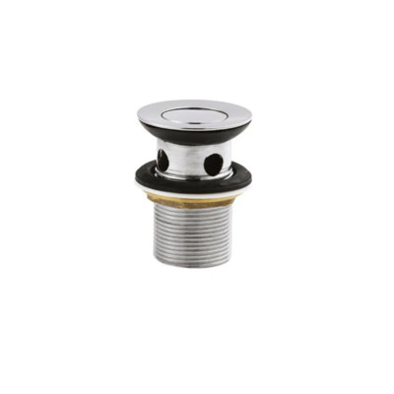 Image of Balterley Round Brass Flip Top Basin Waste Chrome Silver