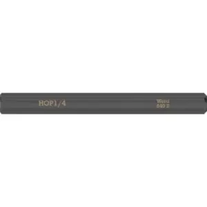 Image of Wera 840 S Hexagon Screwdriver Bit Imperial for Hand Impact Drivers Hex 1/4" 70mm Pack of 1
