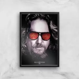 image of The Big Lebowski Giclee Art Print - A3 - Black Frame