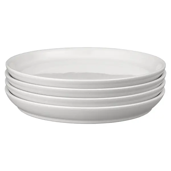Image of Elements Stone White Set Of 4 Coupe Dinner Plate