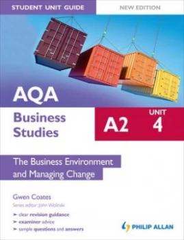 Image of Aqa A2 Business Studies. Unit 4 the Business Environment and Managing Change by Gwen Coates Paperback