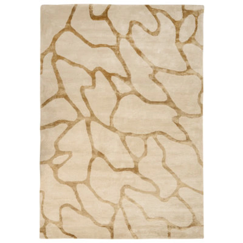 Image of Beliani Rug Makola Beige 160 X 230 Cm Viscose