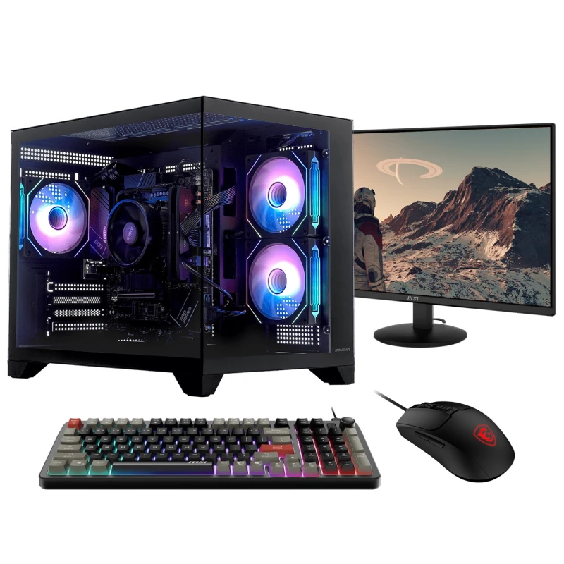 Image of Stormforce Stormforce Rogue AMD Ryzen 5 16GB 1TB Gaming Desktop PC & 23.8" Monitor Bundle