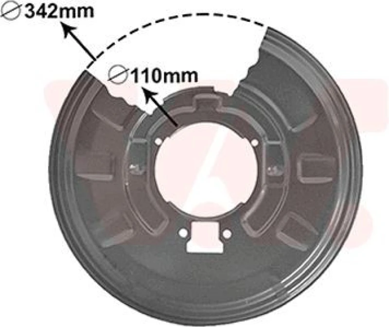 Image of VAN WEZEL Brake disc backing plate VAN WEZEL 0649374