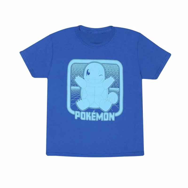 Image of Pokemon Squirtle Retro T-Shirt Blue unisex