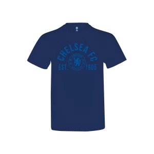 Image of Chelsea Established T Shirt Navy Adult Small
