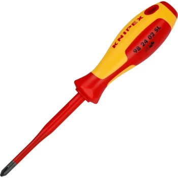 image of Knipex 98 24 02 SL VDE Phillips Screwdriver PH 2 x 100mm - Slim