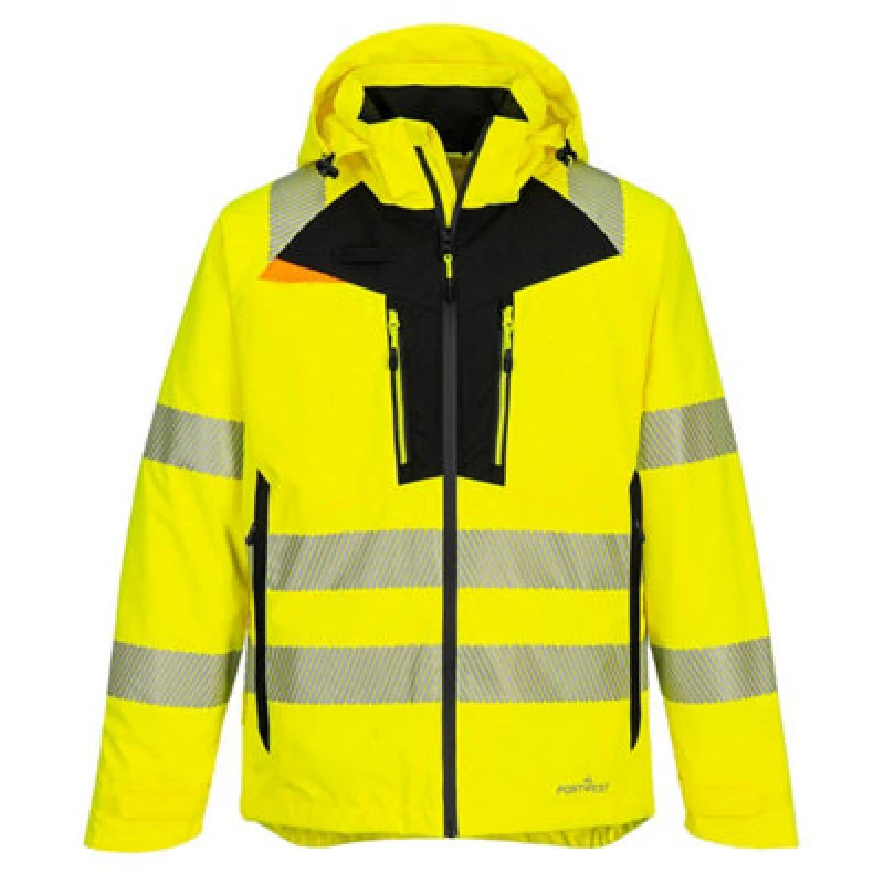 Image of Portwest DX4 Hi Vis Rain Jacket DX462YERXXL Colour: Yellow