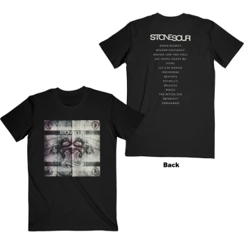 Image of Stone Sour - Audio Secrecy Square Unisex Large T-Shirt - Black