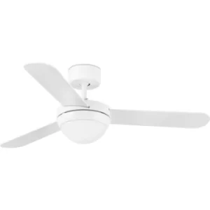 Image of Faro Feroe 2 Light Small Ceiling Fan White, Maple with Light, E14