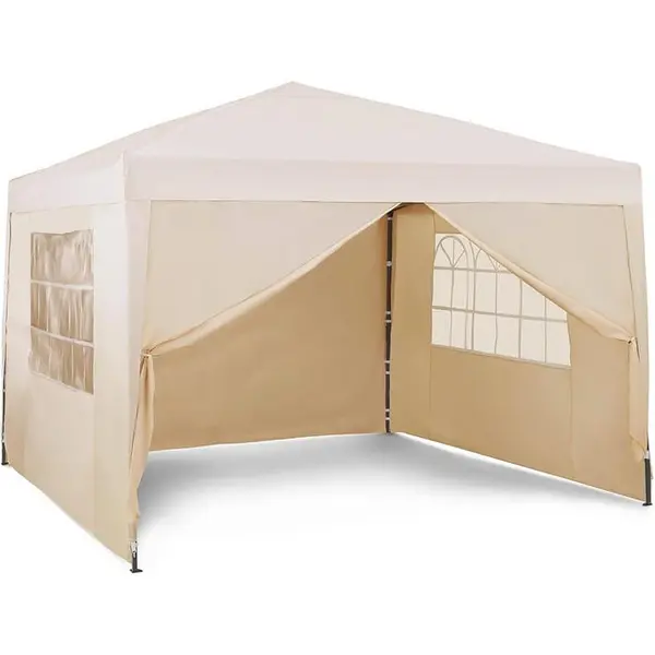 Image of VonHaus Pop Up Gazebo including sides - Beige One Size