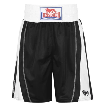 image of Lonsdale Performance Boxing Shorts Mens - Black