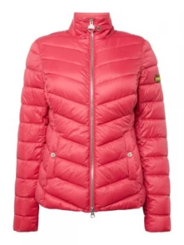Image of Barbour Aubern Chevron Quilted Jacket Pink