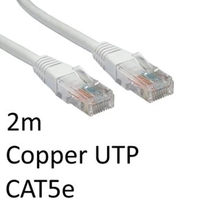 image of RJ45 (M) to RJ45 (M) CAT5e 2m White OEM Moulded Boot Copper UTP Network Cable