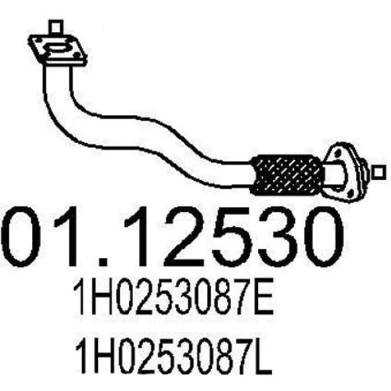 Image of MTS 01.12530 Exhaust Pipe Front, Length: 570mm Exhaust Pipe (17)