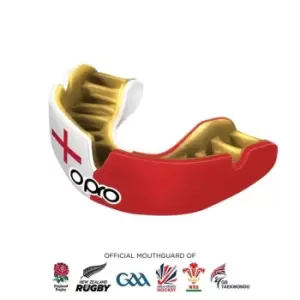 Image of Opro Instant Custom Fit Countries Flags Adult Mouth Guard - White