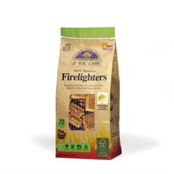 image of If You Care Firelighters - Non Toxic 72 Pieces (Case of 12)