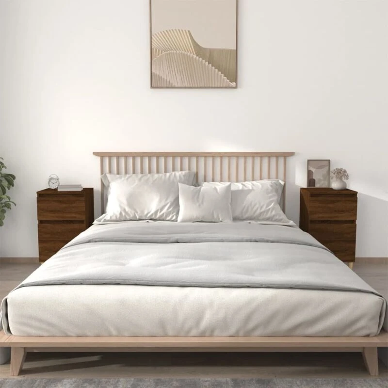 Image of VIDAXL Bedside Cabinets 2 pcs Brown Oak 40x35x70cm vidaXL 8720845737979