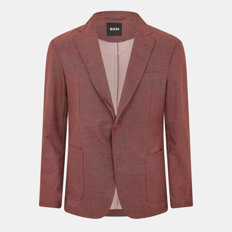 Image of Boss Mens Formal Jacket Open Brown male S