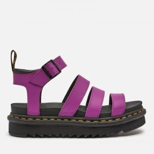 Image of Dr. Martens Womens Blaire Leather Strappy Sandals - DM Yellow - UK 4