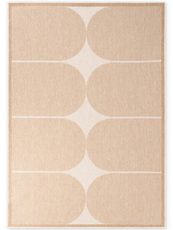 Image of The Rugs Reversible Weatherproof Indoor Outdoor Rug Polypropylene Durable In Beige