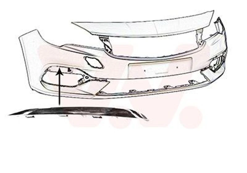 Image of VAN WEZEL Bumper moulding VAN WEZEL 3812598