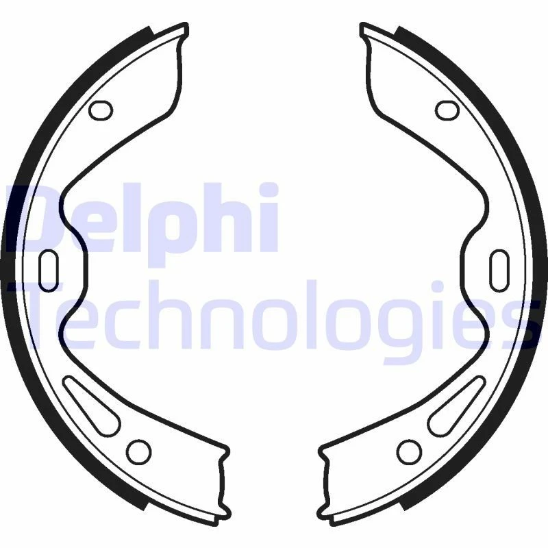 Image of DELPHI Handbrake shoes DELPHI LS2120