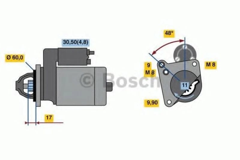 Image of Starter motor Bosch 0 986 023 050