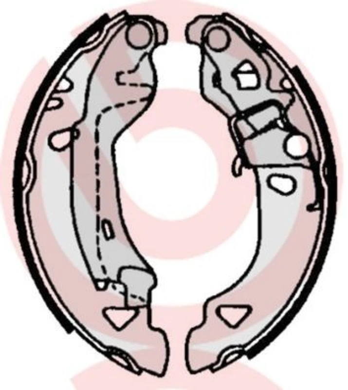 Image of BREMBO Brake Shoe Set BREMBO S 23 513