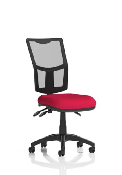 Image of Eclipse Eclipse Plus III Lever Task Operator Chair Mesh Back With Bespoke Colour Seat In Bergamot Cherry KCUP1644