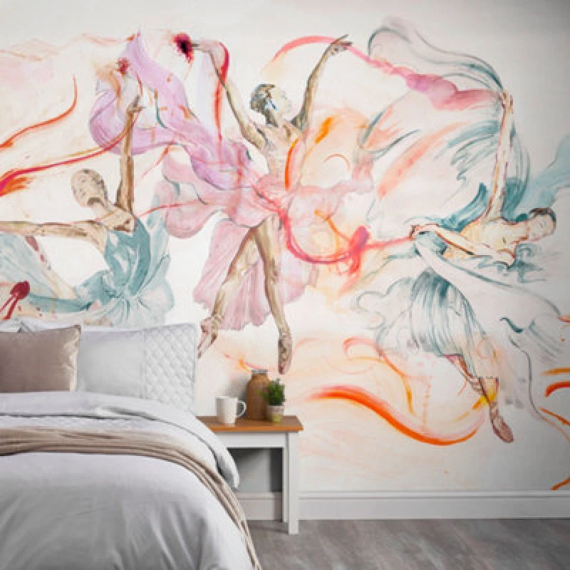 Image of Grandeco Ballet Dancers 7 Panel Wallpaper Mural 3.71 X 2.8M, Pink