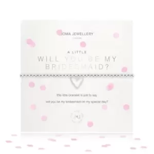 Image of A Little Will You Be My Bridesmaid Silver 17.5cm Stretch Bracelet 3488
