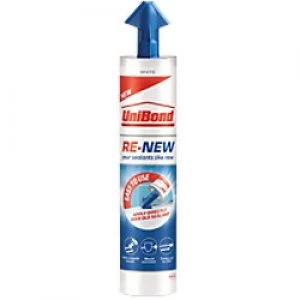 Image of UniBond Re-New Silicone Sealant White Cartridge 280ml