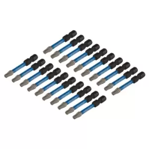 Image of Draper Expert 05699 20pc TX-STAR Impact Screwdriver Bits, T25 x 50mm, 1/4" Hex