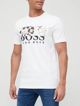 Image of Hugo Boss Teally Large Logo T-Shirt White Size 2XL Men