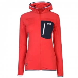 image of Millet Tril Grid Hoodie Ladies - Red