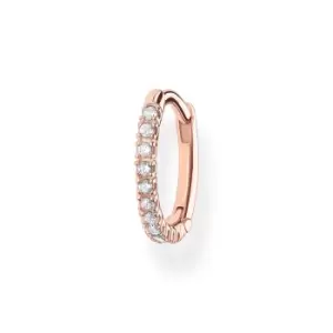 Image of THOMAS SABO Rose Gold Plated CZ Medium Single Hoop Earring