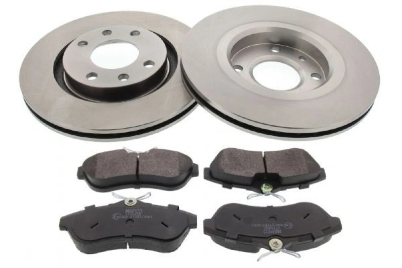 Image of MAPCO 47456 Brake disc and pads set Front Axle, Brake Disc Type: Vented, not prepared for wear warning indicator Brake Set,disc brakes (3405)