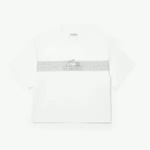 Image of Lacoste Print T-Shirt - White