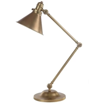 Image of Provence - 1 Light Table Lamp Aged Brass, E27 - Elstead