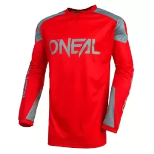 Image of O'Neal Matrix Ridewear Long Sleeve Jersey Red/Grey Medium