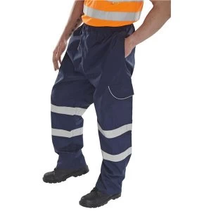 image of Bdri Weatherproof Large Overtrousers Navy Blue