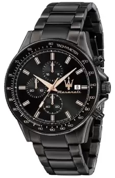 Image of Maserati R8873640011 Mens Sfida Black Chronograph Dial Watch