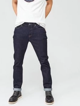 image of Pretty Green Erwood Slim Fit Jeans - Indigo, Size 34, Men